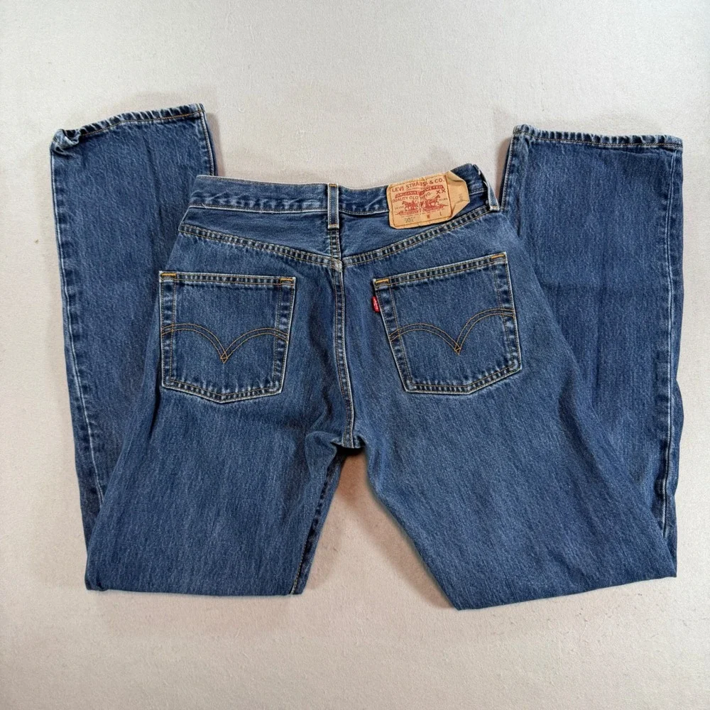 Levis 501 Original Fit Straight Leg Blue Jeans 15501-0186 Men 29x32